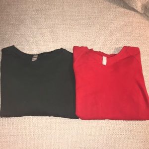 Two American Apparel Basic Fleeces